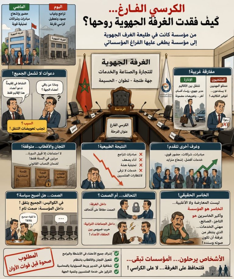 الكرسي الفارغ… كيف فقدت الغرفة الجهوية روحها؟